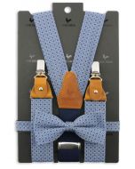 Combi Pack hemelsblauw strikje en bretels - SirRedman - Dutch Design - handgemaakt in Nederland - in verpakking